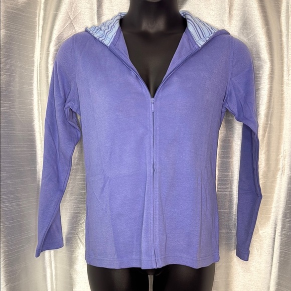 Sport Savvy NWT QVC Style Women’s Small Full Zip Purple Long Sleeve Hoodie Top - Picture 1 of 7